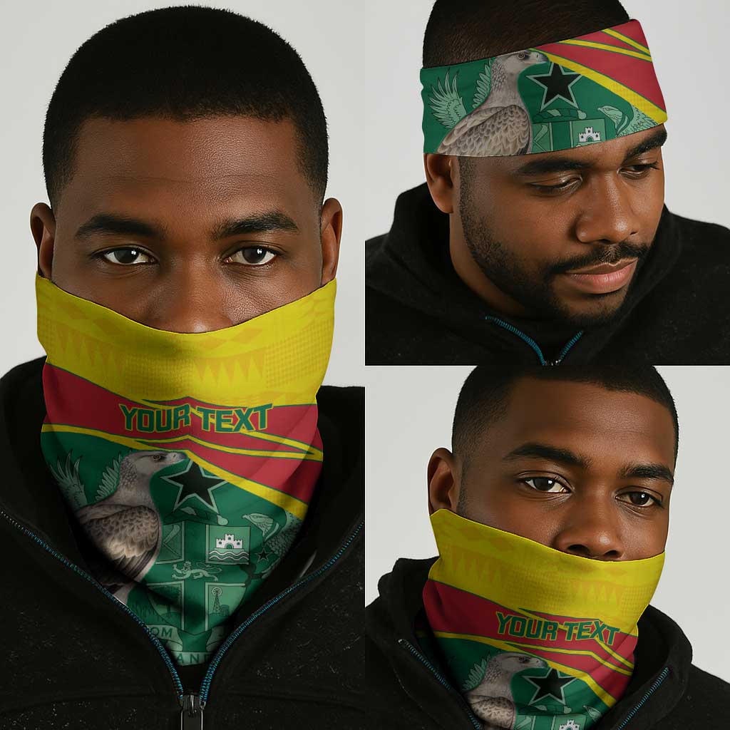 Custom Ghana Black Batters Neck Gaiter Ghanaian Tawny Eagle - Cricket Style LT14