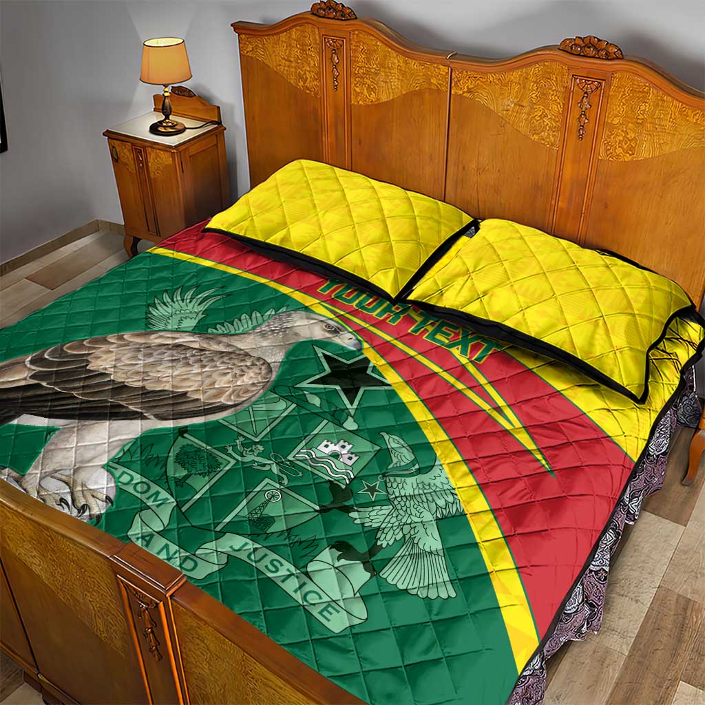 Custom Ghana Black Batters Quilt Bed Set Ghanaian Tawny Eagle - Cricket Style