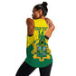 Custom Ghana Black Batters Women Racerback Tank Ghanaian Tawny Eagle - Cricket Style