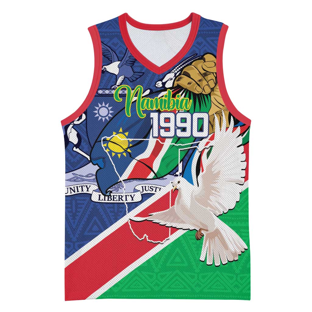 Afro Namibia Independence Day Basketball Jersey Namibian 1990 African Pattern LT14