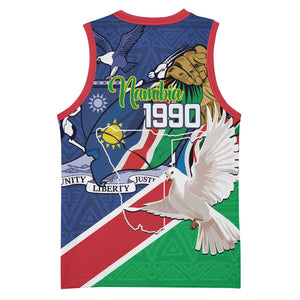 Afro Namibia Independence Day Basketball Jersey Namibian 1990 African Pattern LT14