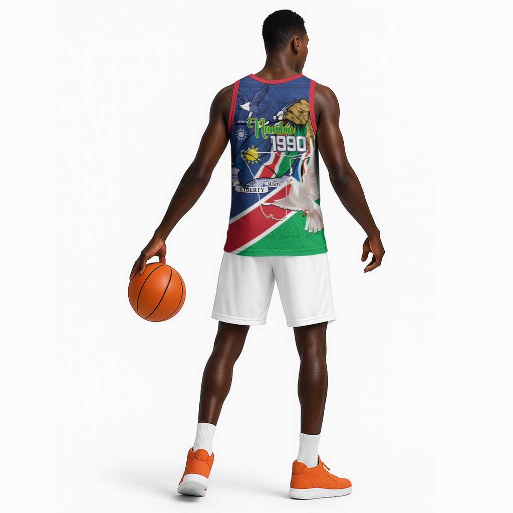 Afro Namibia Independence Day Basketball Jersey Namibian 1990 African Pattern LT14