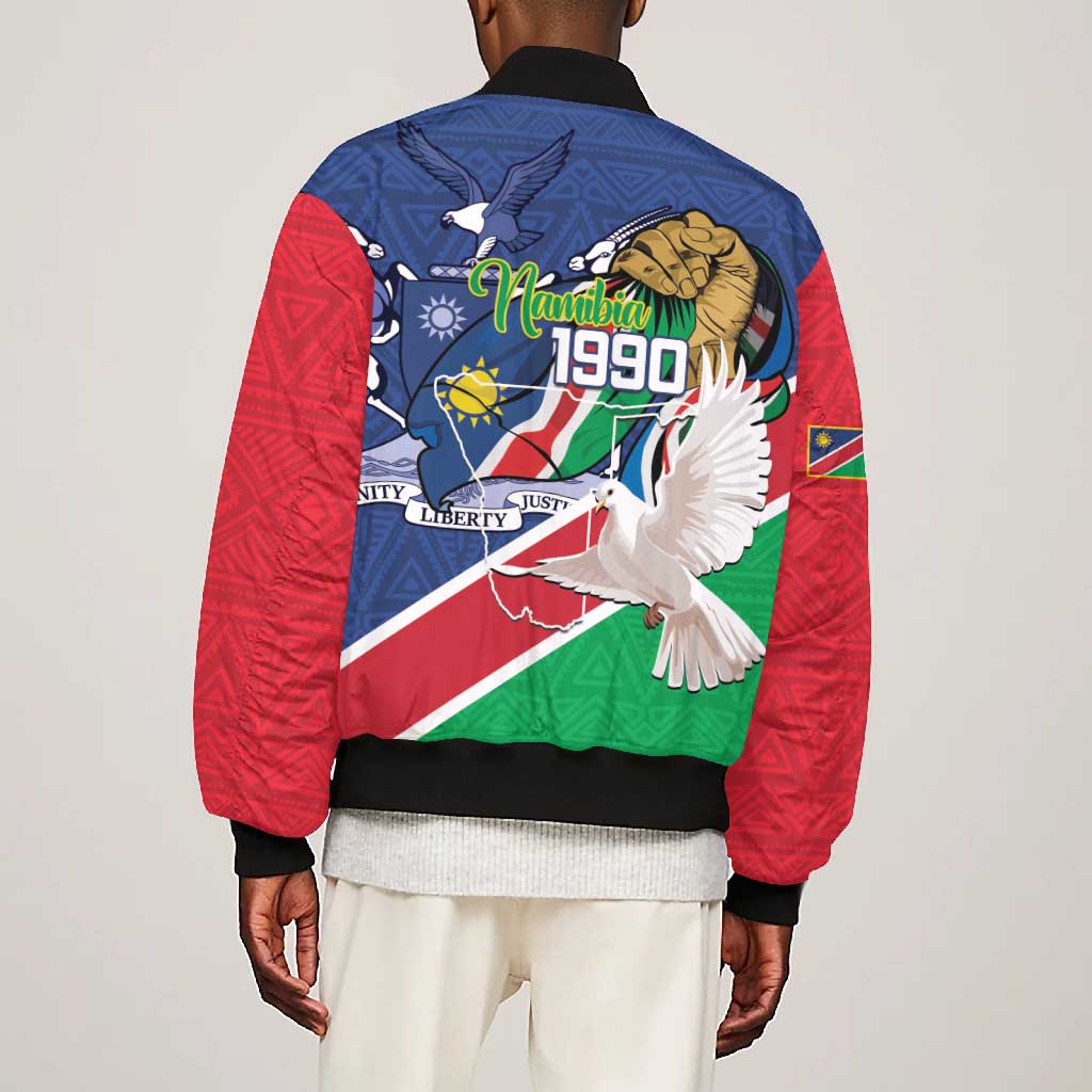 Afro Namibia Independence Day Bomber Jacket Namibian 1990 African Pattern