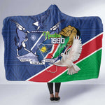 Afro Namibia Independence Day Hooded Blanket Namibian 1990 African Pattern