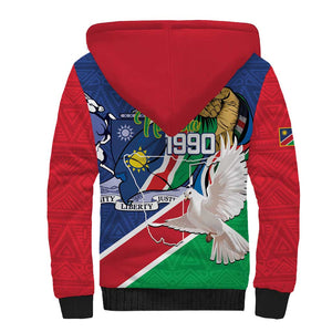 Afro Namibia Independence Day Sherpa Hoodie Namibian 1990 African Pattern