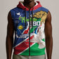 Afro Namibia Independence Day Sleeveless Zip Hoodie Namibian 1990 African Pattern - African Pride