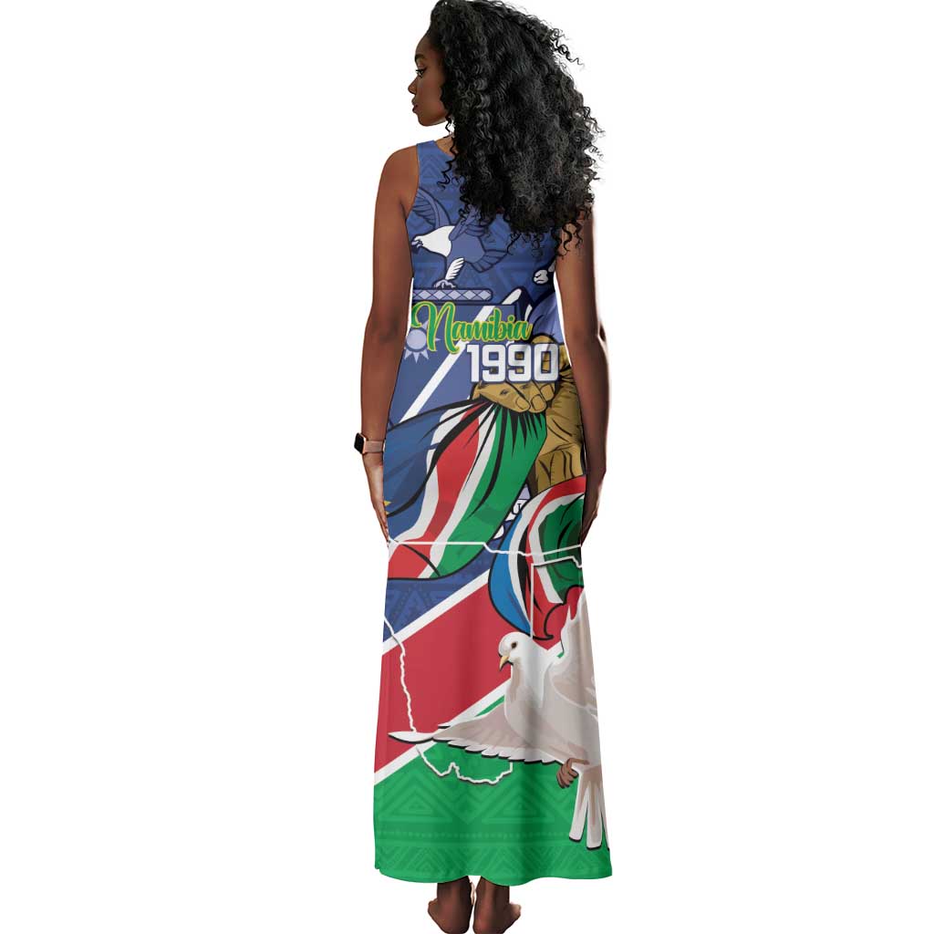 Afro Namibia Independence Day Tank Maxi Dress Namibian 1990 African Pattern