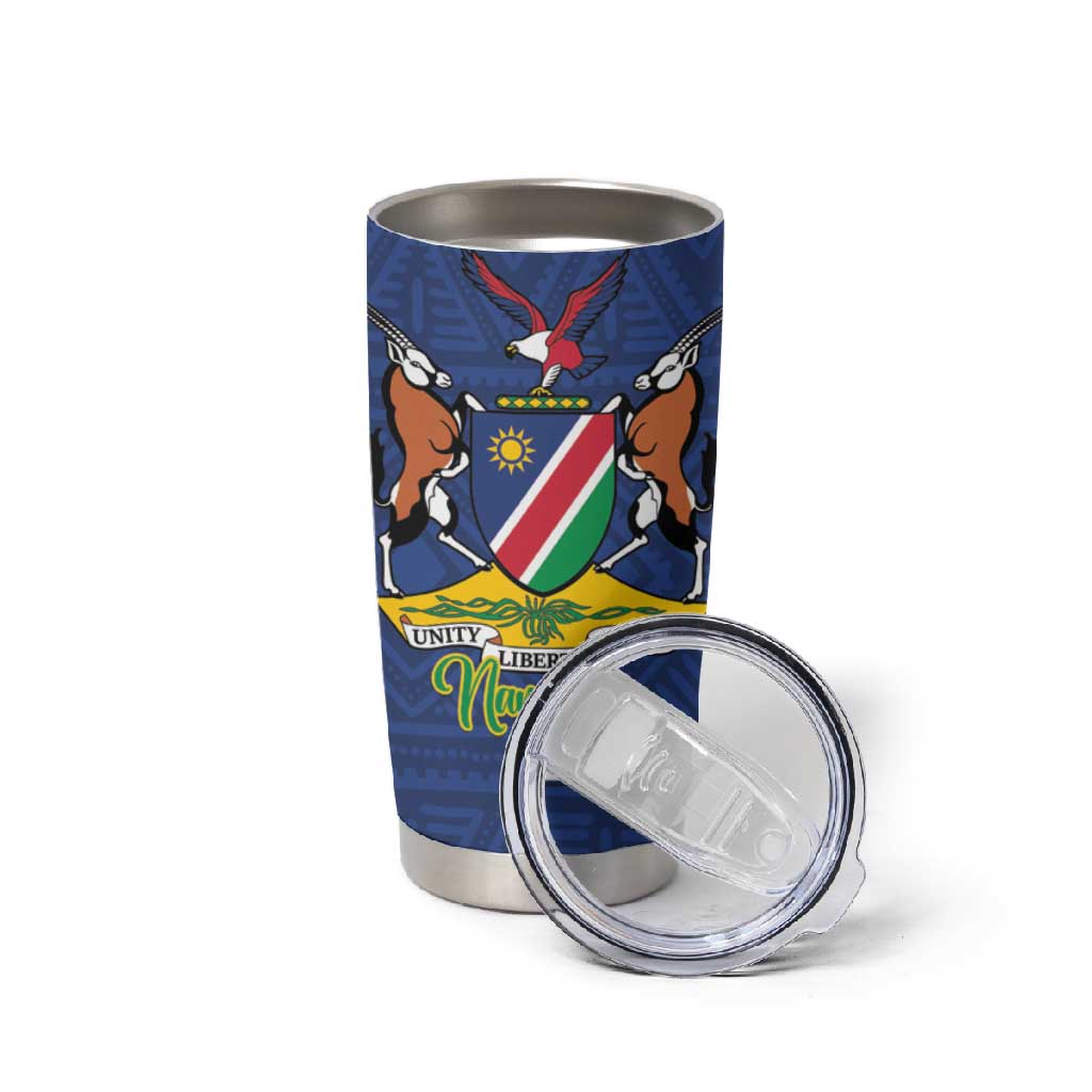 Afro Namibia Independence Day Tumbler Cup Namibian 1990 African Pattern