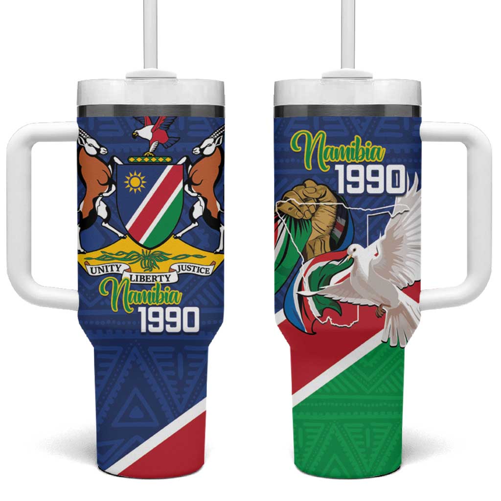 Afro Namibia Independence Day Tumbler With Handle Namibian 1990 African Pattern