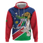 Afro Namibia Independence Day Zip Hoodie Namibian 1990 African Pattern