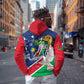 Afro Namibia Independence Day Zip Hoodie Namibian 1990 African Pattern