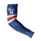 Cabo Verde Football 2026 Custom Arm Sleeves Forca Tubaroes Azuis