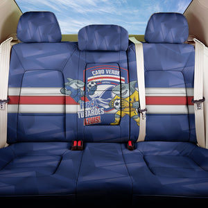 Cabo Verde Football 2026 Back Car Seat Cover Forca Tubaroes Azuis