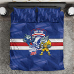 Cabo Verde Football 2026 Bedding Set Forca Tubaroes Azuis