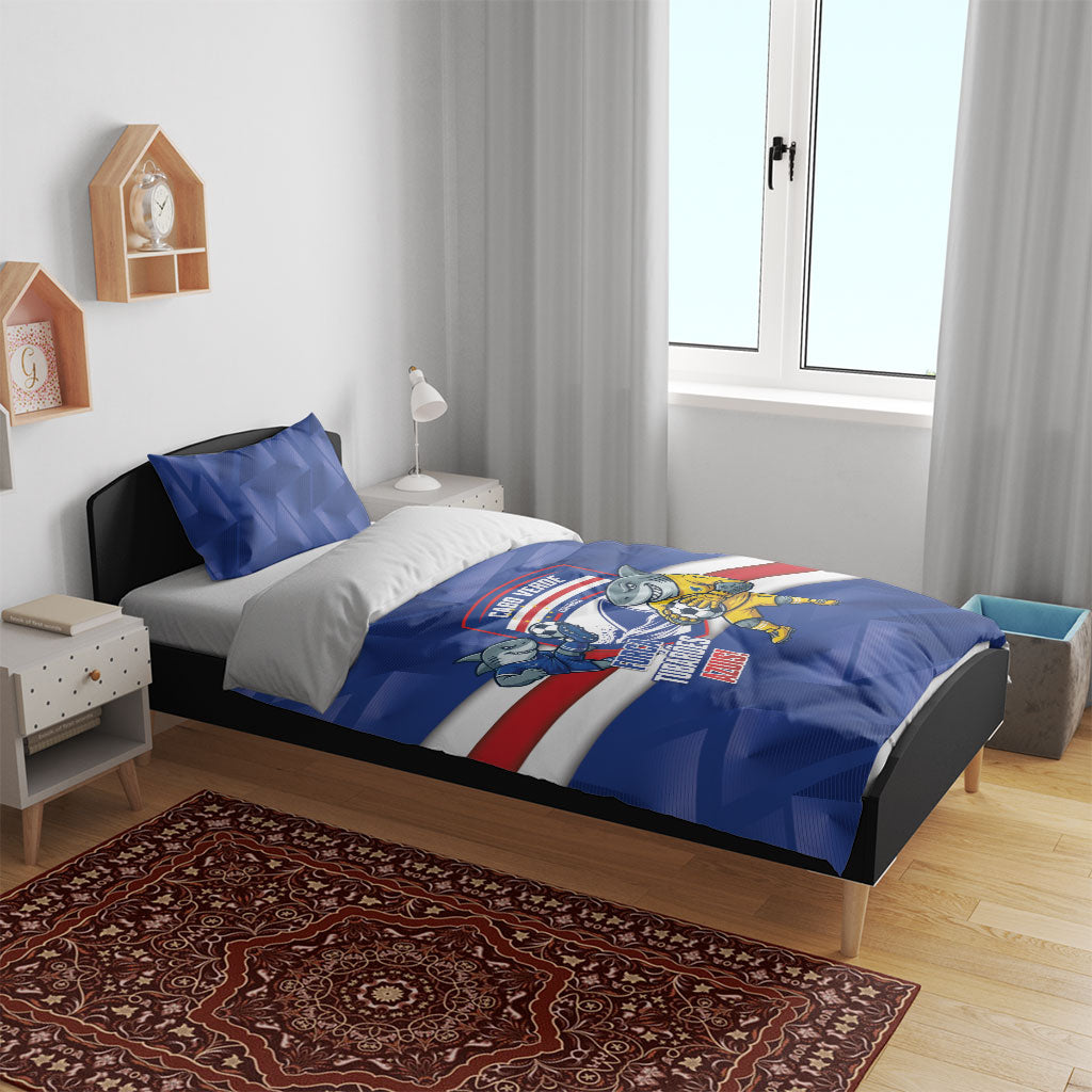 Cabo Verde Football 2026 Bedding Set Forca Tubaroes Azuis