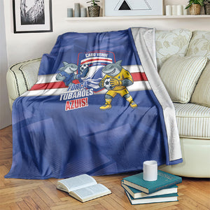 Cabo Verde Football 2026 Blanket Forca Tubaroes Azuis