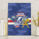 Cabo Verde Football 2026 Canvas Wall Art Forca Tubaroes Azuis
