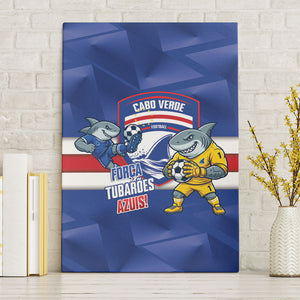Cabo Verde Football 2026 Canvas Wall Art Forca Tubaroes Azuis