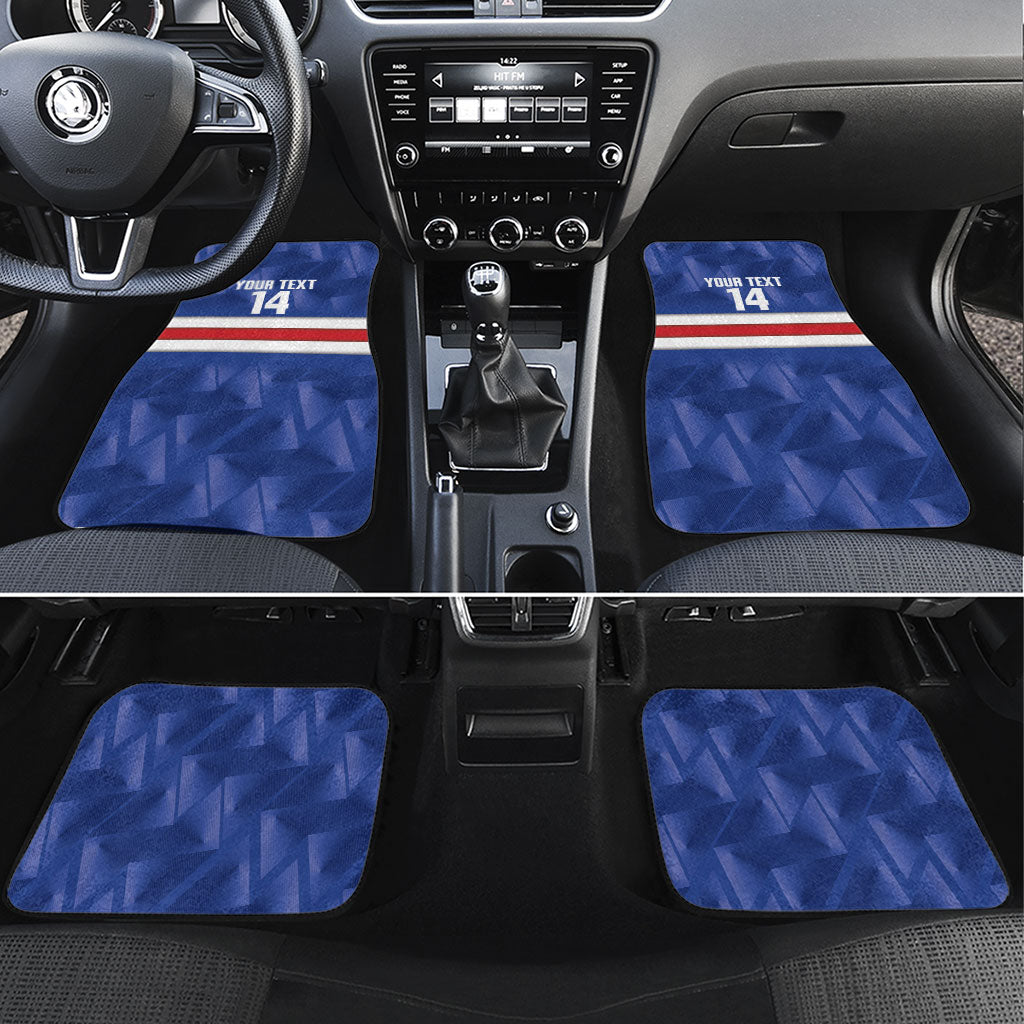 Cabo Verde Football 2026 Custom Car Mats Forca Tubaroes Azuis