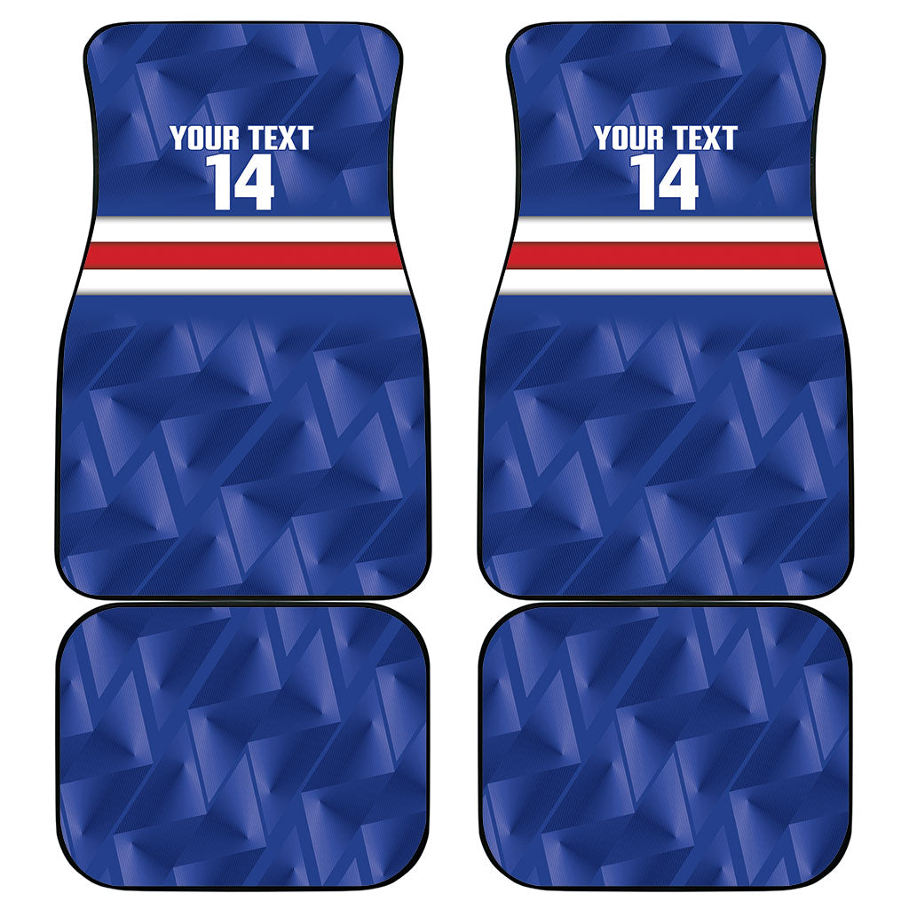 Cabo Verde Football 2026 Custom Car Mats Forca Tubaroes Azuis