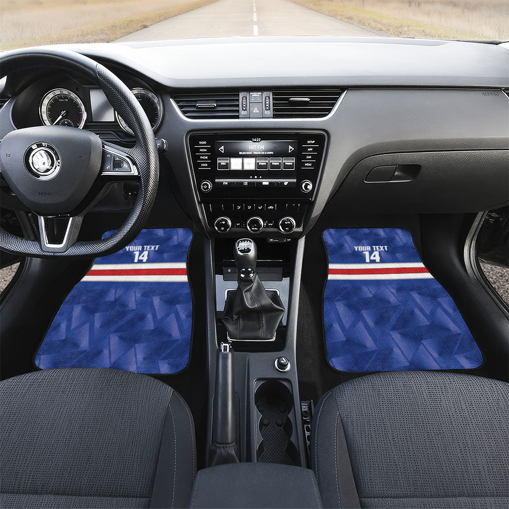 Cabo Verde Football 2026 Custom Car Mats Forca Tubaroes Azuis