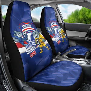 Cabo Verde Football 2026 Car Seat Cover Forca Tubaroes Azuis