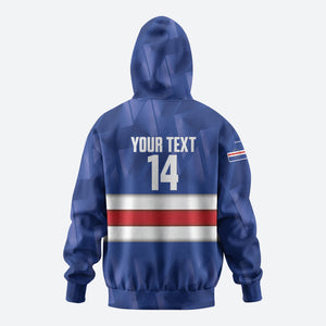 Cabo Verde Football 2026 Custom Hoodie Forca Tubaroes Azuis