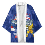 Cabo Verde Football 2026 Custom Kimono Forca Tubaroes Azuis