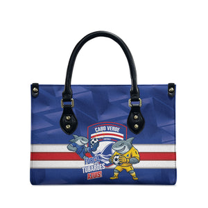 Cabo Verde Football 2026 Leather Bag Forca Tubaroes Azuis