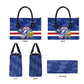 Cabo Verde Football 2026 Leather Bag Forca Tubaroes Azuis