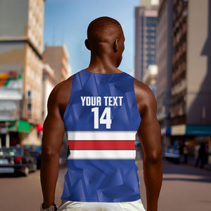 Cabo Verde Football 2026 Custom Men Tank Top Forca Tubaroes Azuis