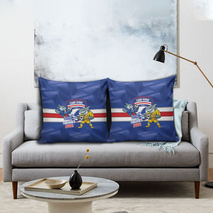 Cabo Verde Football 2026 Pillow Cover Forca Tubaroes Azuis