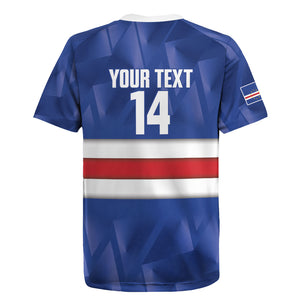 Cabo Verde Football 2026 Custom Rugby Jersey Forca Tubaroes Azuis