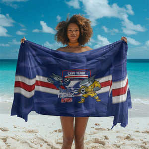 Cabo Verde Football 2026 Sarong Forca Tubaroes Azuis