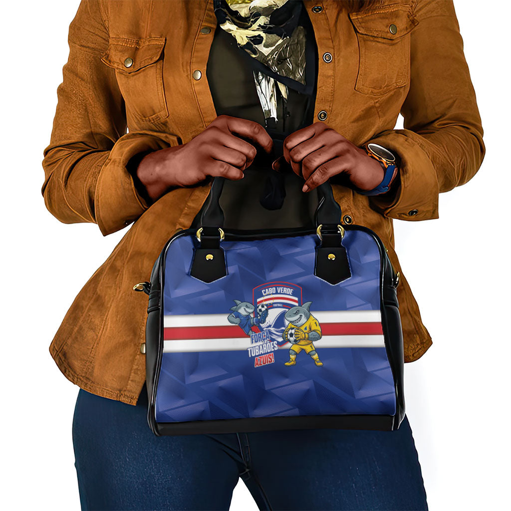 Cabo Verde Football 2026 Shoulder Handbag Forca Tubaroes Azuis