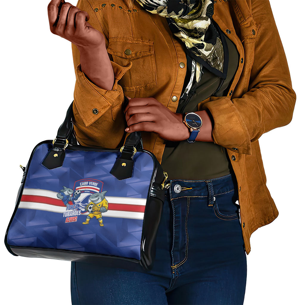 Cabo Verde Football 2026 Shoulder Handbag Forca Tubaroes Azuis