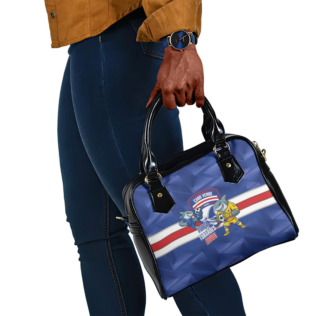 Cabo Verde Football 2026 Shoulder Handbag Forca Tubaroes Azuis