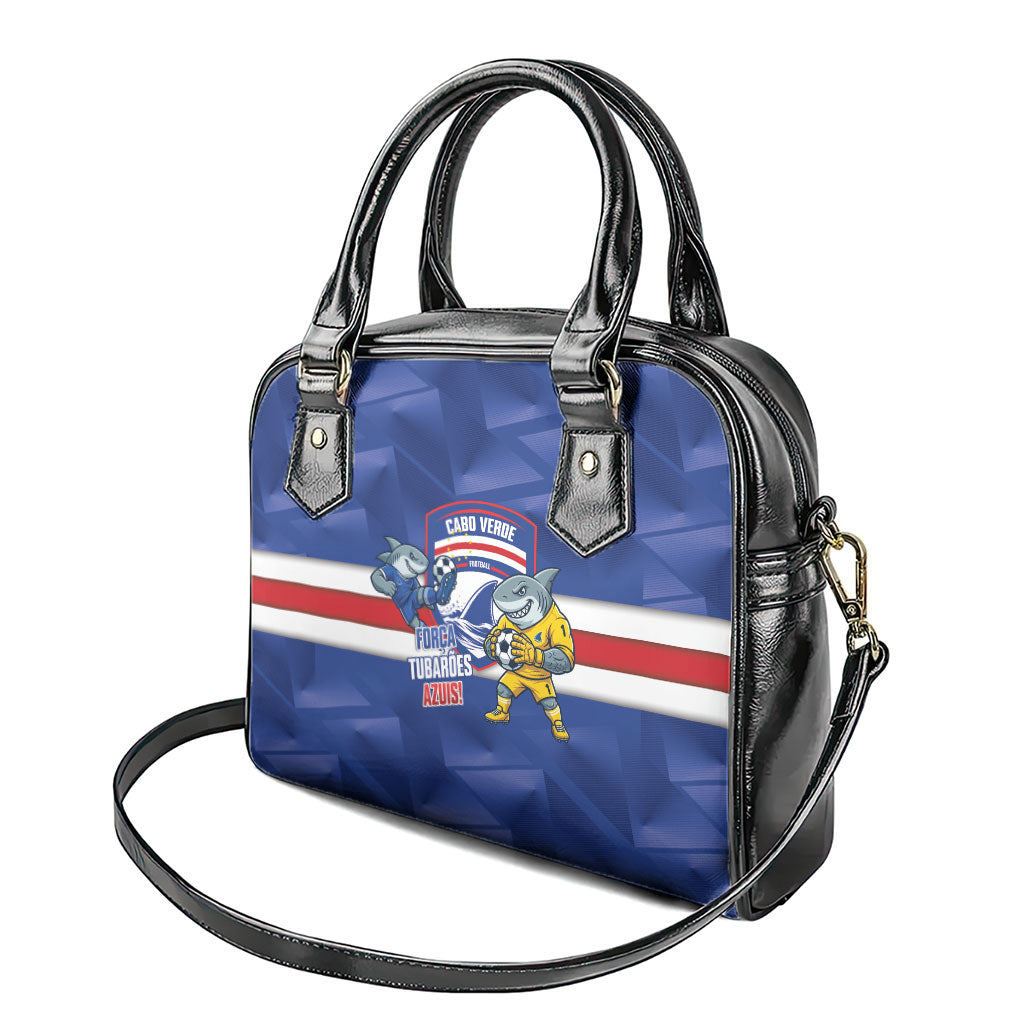 Cabo Verde Football 2026 Shoulder Handbag Forca Tubaroes Azuis