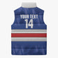 Cabo Verde Football 2026 Custom Sleeveless Puffer Jacket Forca Tubaroes Azuis