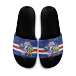 Cabo Verde Football 2026 Slide Sandals Forca Tubaroes Azuis