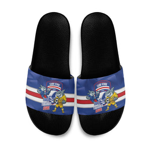 Cabo Verde Football 2026 Slide Sandals Forca Tubaroes Azuis