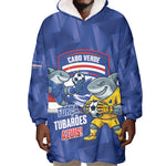 Cabo Verde Football 2026 Custom Wearable Blanket Hoodie Forca Tubaroes Azuis