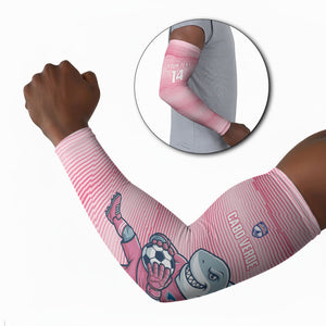 Cabo Verde Football 2026 Custom Arm Sleeves Tubaroes Azuis Goalkeeper Pink Jersey