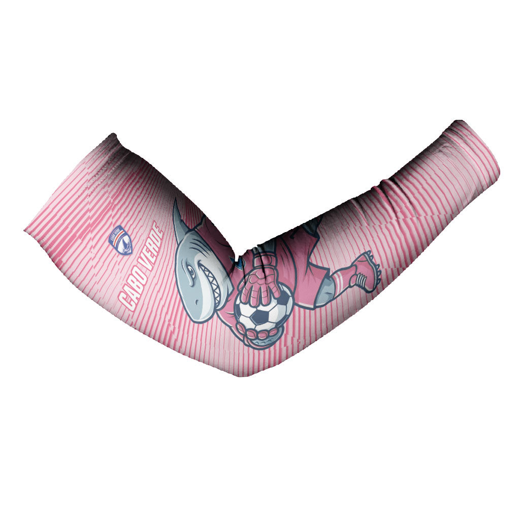 Cabo Verde Football 2026 Custom Arm Sleeves Tubaroes Azuis Goalkeeper Pink Jersey