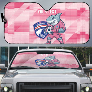 Cabo Verde Football 2026 Custom Auto Sun Shade Tubaroes Azuis Goalkeeper Pink Jersey