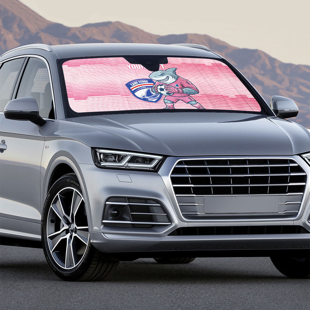 Cabo Verde Football 2026 Custom Auto Sun Shade Tubaroes Azuis Goalkeeper Pink Jersey