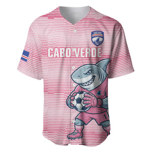 Cabo Verde Football 2026 Custom Baseball Jersey Tubaroes Azuis Goalkeeper Pink Jersey