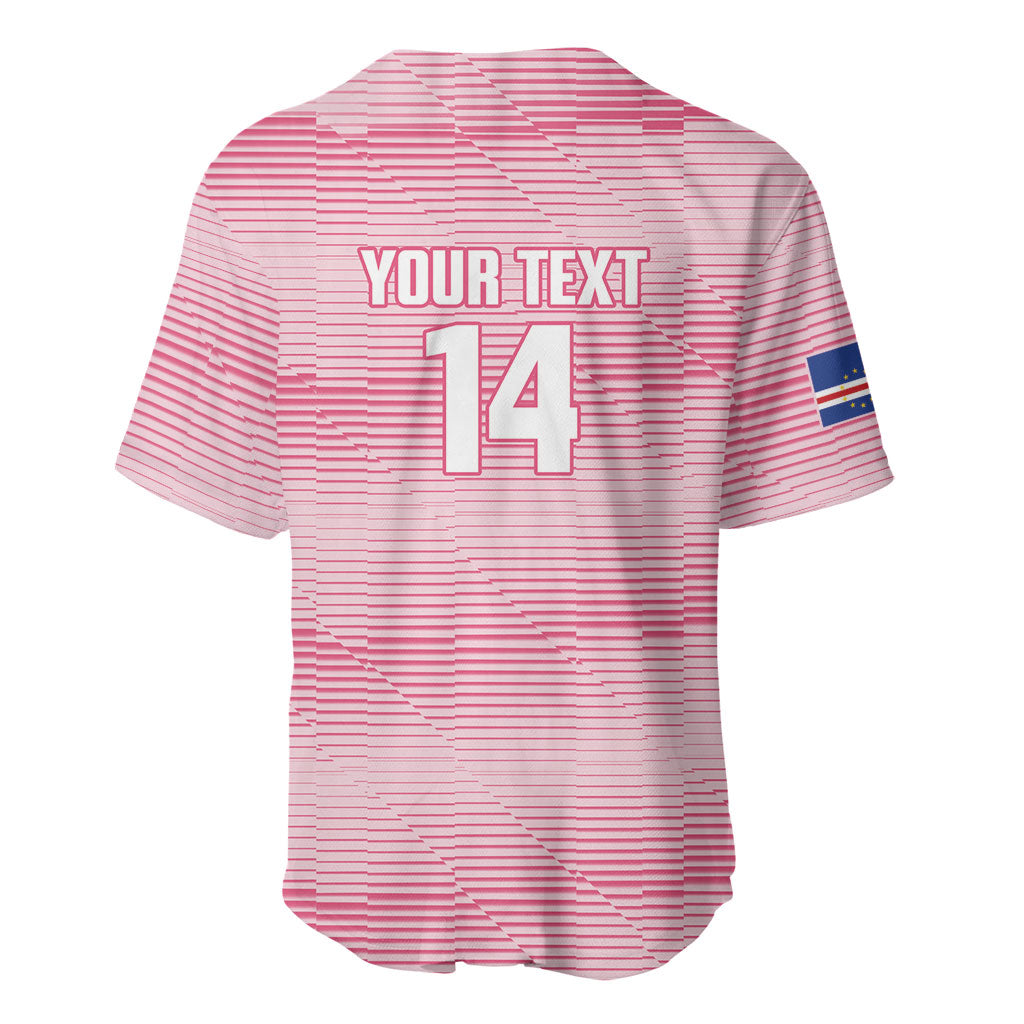 Cabo Verde Football 2026 Custom Baseball Jersey Tubaroes Azuis Goalkeeper Pink Jersey