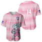 Cabo Verde Football 2026 Custom Baseball Jersey Tubaroes Azuis Goalkeeper Pink Jersey