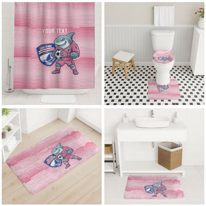 Cabo Verde Football 2026 Custom Bathroom Set Tubaroes Azuis Goalkeeper Pink Jersey